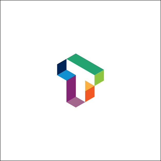 T logo iniciales diseño aislado vector ilustración
