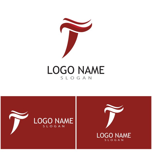 T Logo plantilla vector símbolo naturaleza