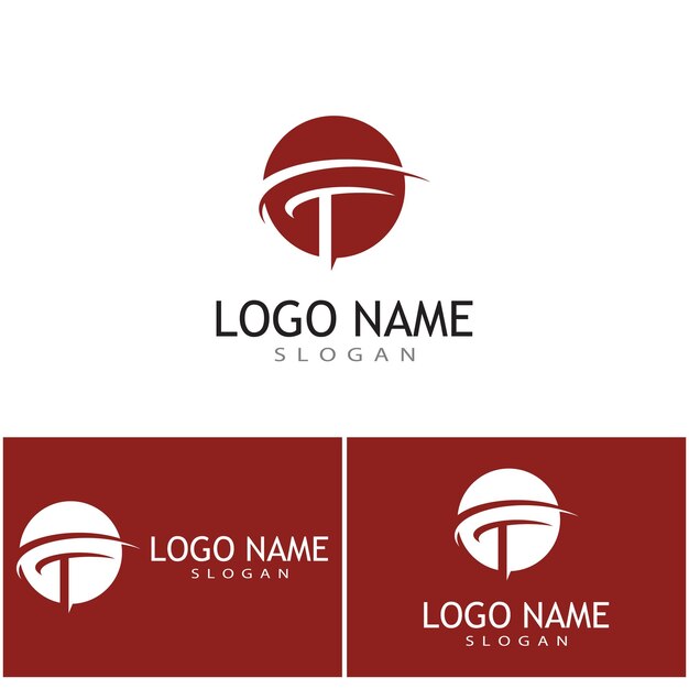 T Logo plantilla vector símbolo naturaleza