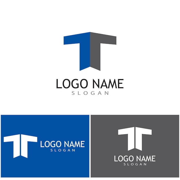T Logo plantilla vector símbolo naturaleza