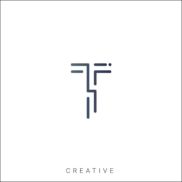 T Logotipo posterior plantilla vectorial monograma colorido símbolo fuente logotipo diseño moderno basado en inicial LOGO