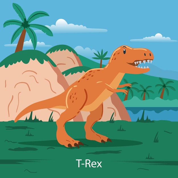 Vector t-rex animal prehistórico