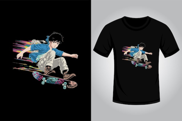 T-shirt de anime Diseño con niño