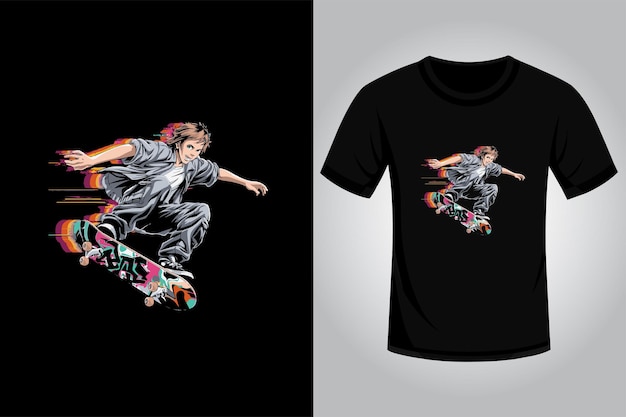 T-shirt de anime Diseño con niño