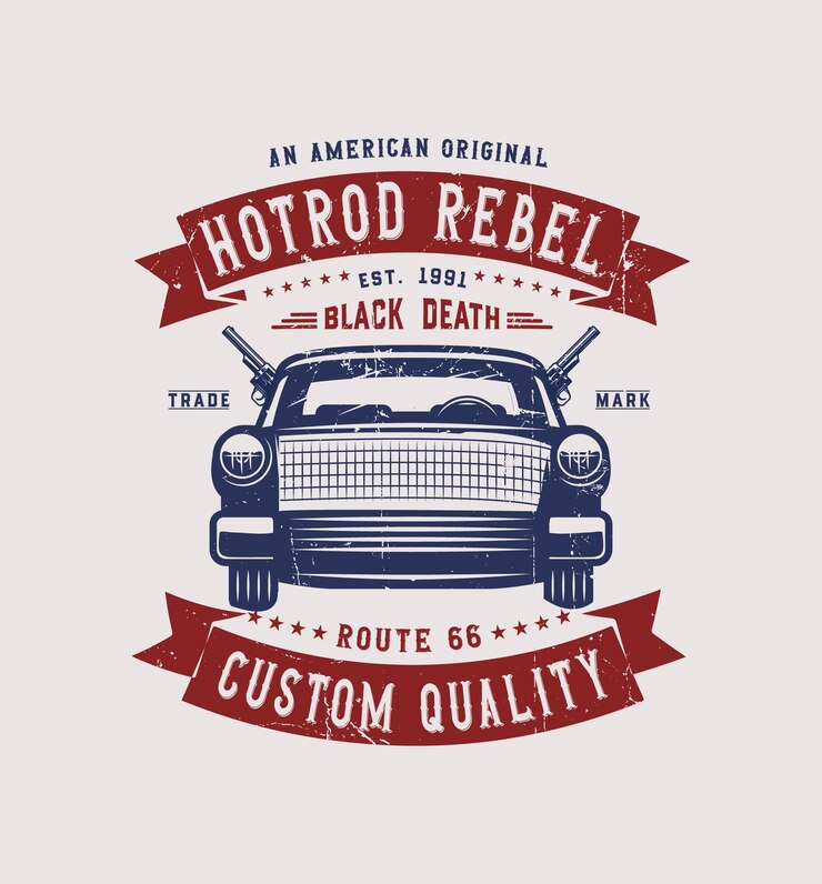 T-shirt de automóviles clásicos de Hotrod Diseño gráficos vectoriales camiseta de automóviles antiguos