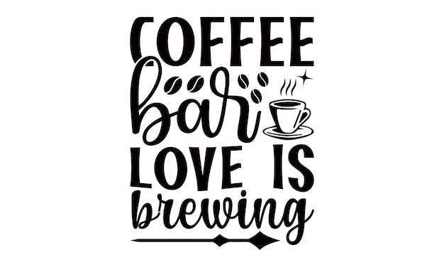 T-shirt de café Diseño diseño tipográfico Ilustración para impresiones en bolsas de camisetas