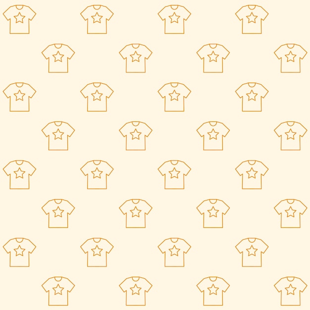 T-Shirt contorno vectorial patrón sin costuras