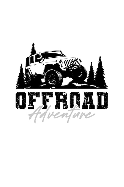 T-shirt creativo de diseño vectorial de offroad plantilla de logotipo offroad