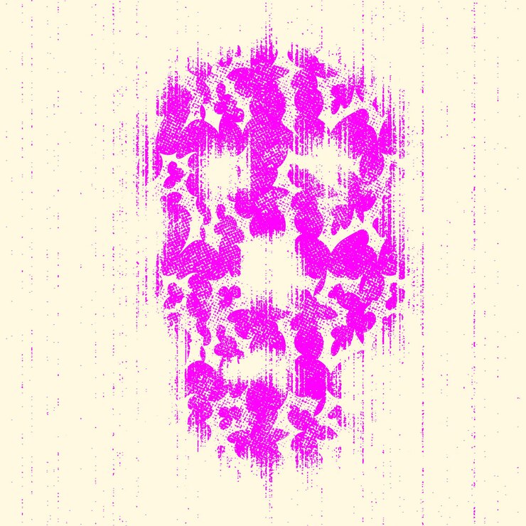 Vector t-shirt de diseño de cráneo con textura de grano en una plantilla grunge
