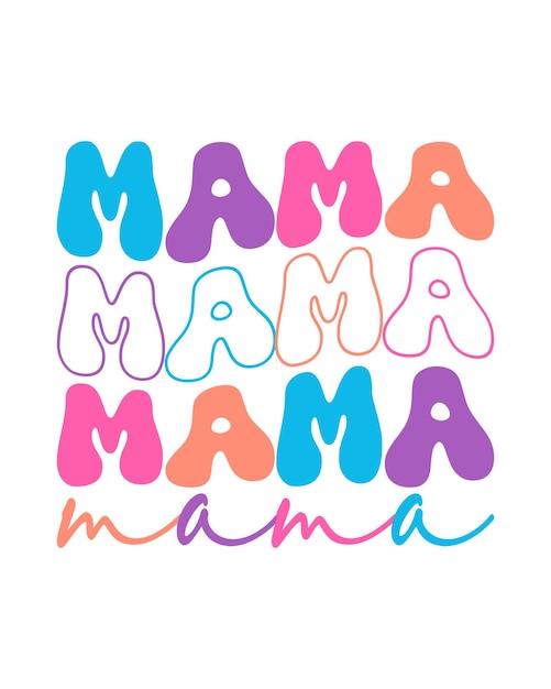 T-shirt de diseño de la madre de la madre plantilla de impresión