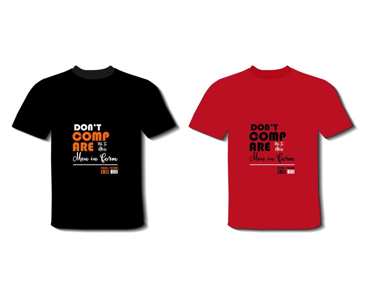 T-Shirt diseño vectorial plantilla de maqueta imprimible ser