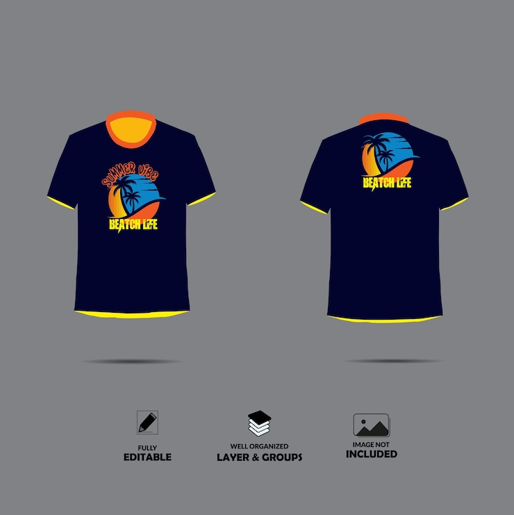 T-shirt elegante y ropa de moda con siluetas de palmeras impresión tipográfica e ilustración vectorial muestras globales diseño de camiseta de atardecer de verano
