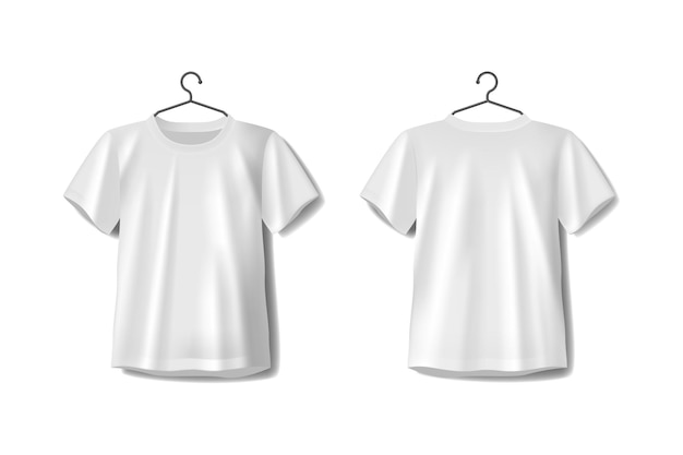 T-shirt frente y espalda plantilla de maqueta descarga
