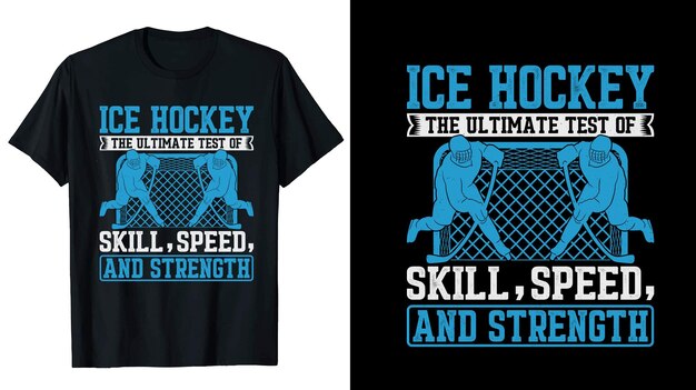 Vector t-shirt de hockey sobre hielo con disco y palo roto plantilla de impresión vectorial diseño de camiseta de hockey sobre hielo vector hoc