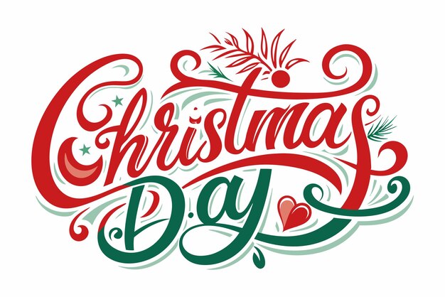 T-shirt de tipografía del día de Navidad Diseño aislado sobre un fondo blanco