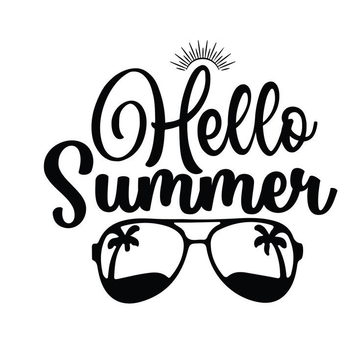 Vector t-shirt de verano svg diseño vectorial de tipografía