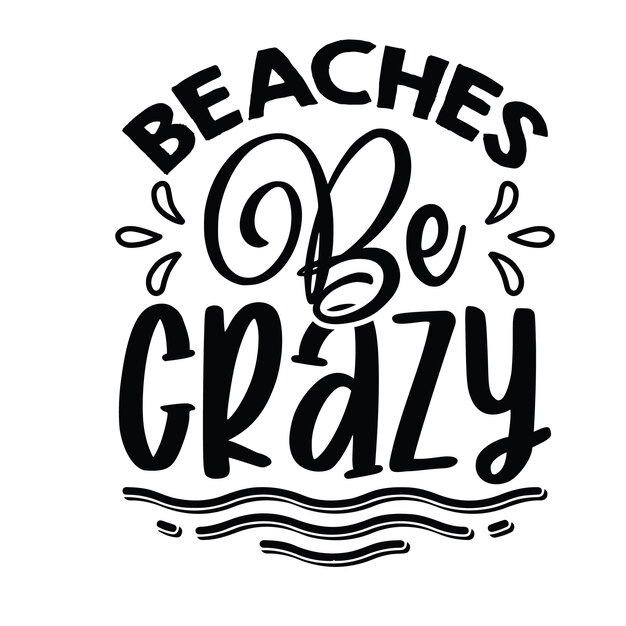 T-shirt de verano Svg diseño vectorial de tipografía