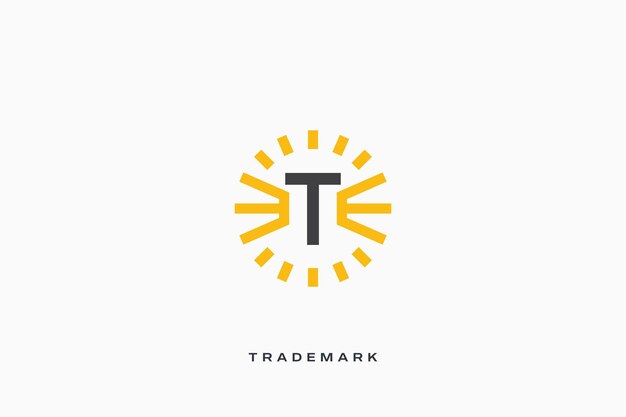 t vector de letras del logotipo marca comercial universal t logotipo de la marca