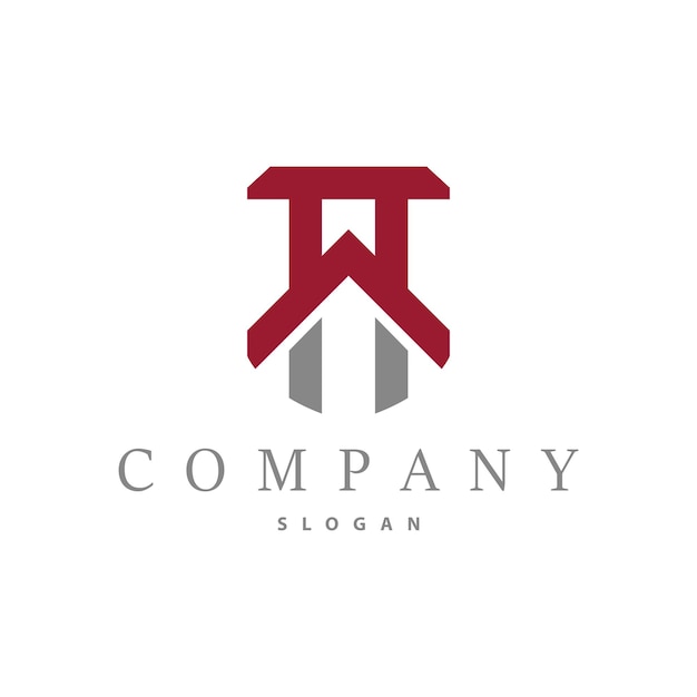 TA Carta Logo AT Logo Moderno y lujoso Icono Elemento de plantilla vectorial