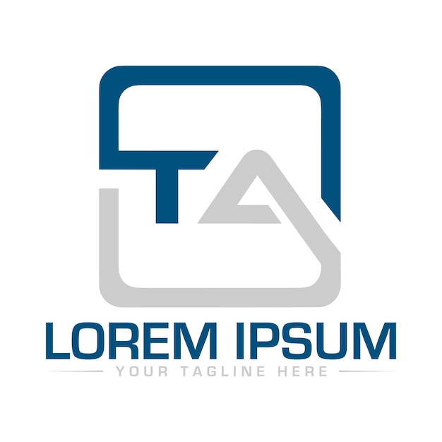 TA Diseño de logotipos de letras Profesional TA Logotipo AT Diseño de logotipos creativos y modernos