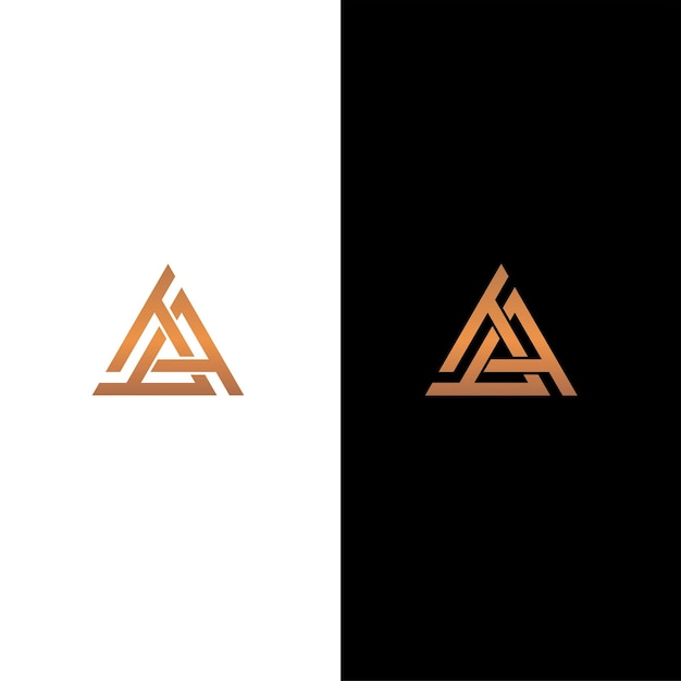 TA letra un logotipo con fondo blanco y negro