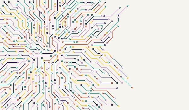 Tabla de circuitos Antecedentes tecnológicos de alta tecnología Conexión cibernética electrónica Antecedentes de conexiones de red