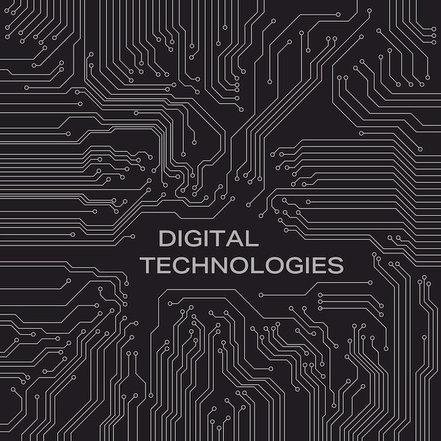 Tabla de circuitos impresos de tecnología digital