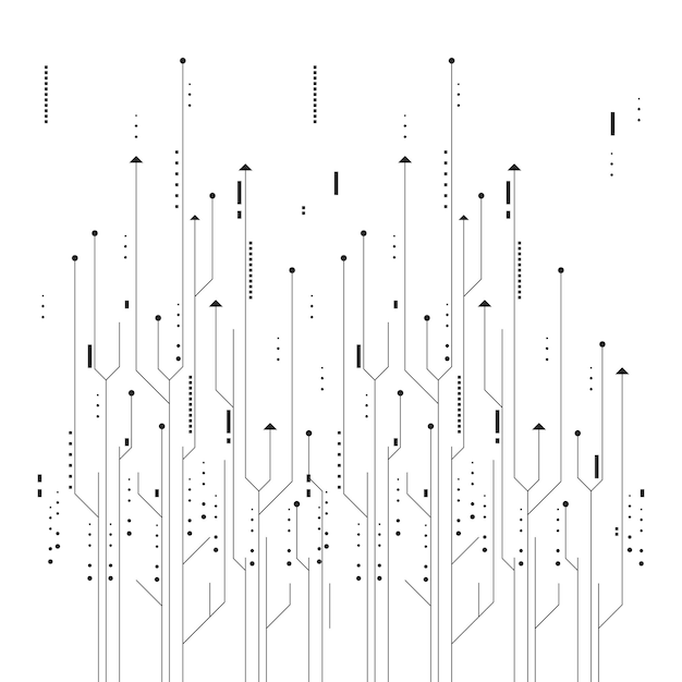 Tabla de circuitos vectoriales electrónica tecnología digital estandarte resumen antecedentes tecnológicos