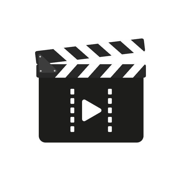 Tabla de clapperboard de la película aislada sobre un fondo blanco