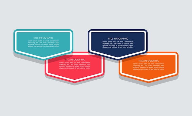 Tabla de contenido plana infografía vector gratuito paso a paso