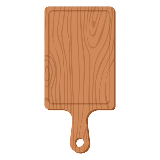 Tabla de cortar de utensilios de cocina de madera de naturaleza de dibujos animados con textura de grano de madera