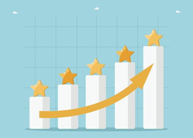 Tabla de crecimiento con estrellas