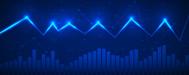 Vector tabla de datos financieros gráfico