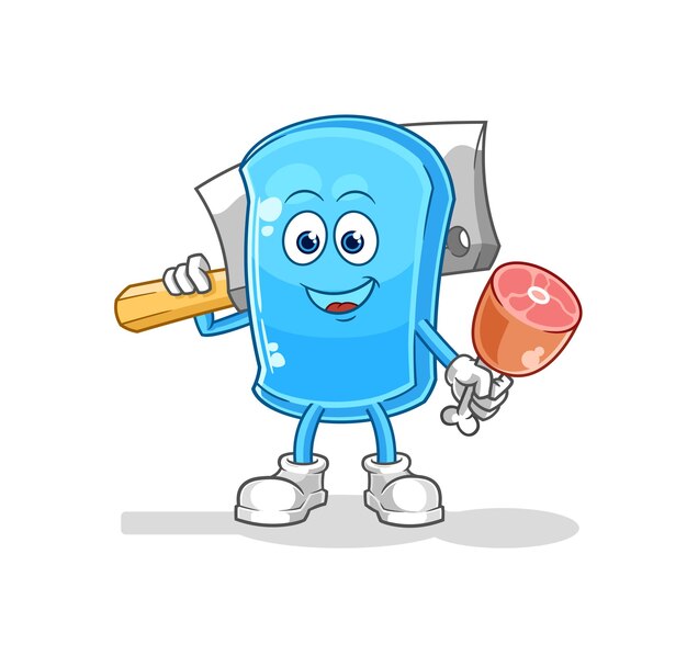 Tabla de esquí Carnicero ilustración vector de caracteres