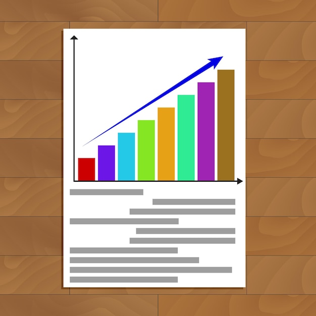 Vector tabla de estadísticas de crecimiento