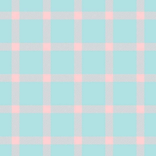 Tabla de fondo textil de bandana vectorial de la tarjeta de Navidad Mejoramiento de la textura de tartan a cuadros sin costuras en colores azul polvo y claros