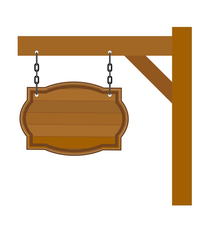 Vector tabla de madera hecha de madera ilustración vectorial de dibujos animados