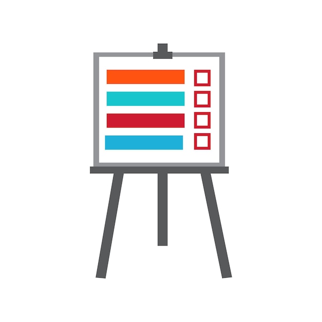 Tabla de marcadores magnéticos vectoriales para negocios y estudios Ilustración de dibujos animados vectoriales