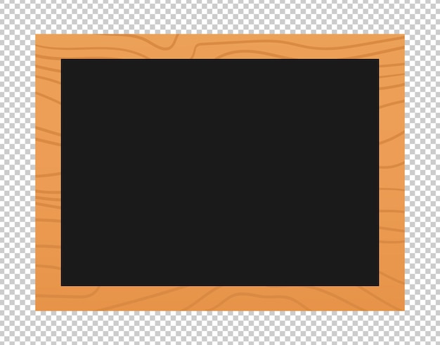 Tabla negra enmarcada en madera en blanco un espacio vacío Ilustración vectorial
