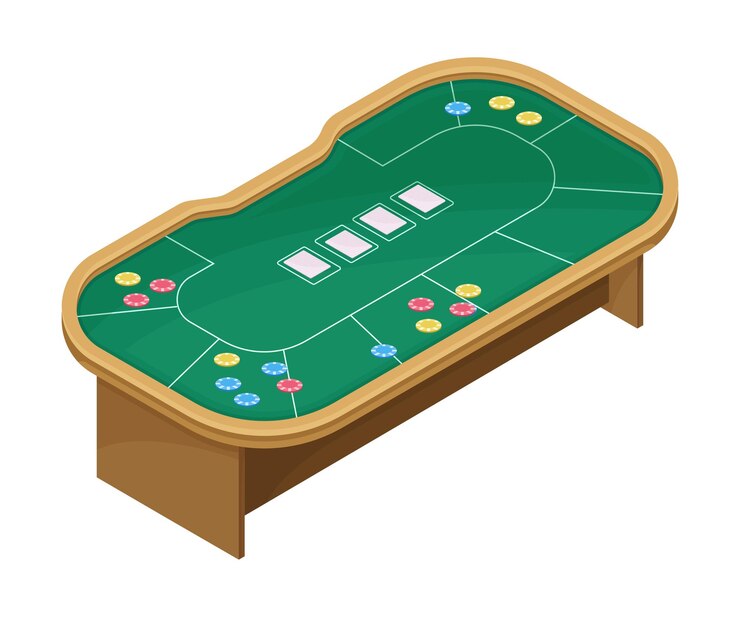 Vector tabla de póquer o tabla de cartas como ilustración vectorial de juego de mesa