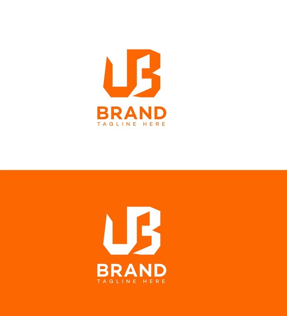Tabla de símbolo de signo de identidad de la letra BU del logotipo UB