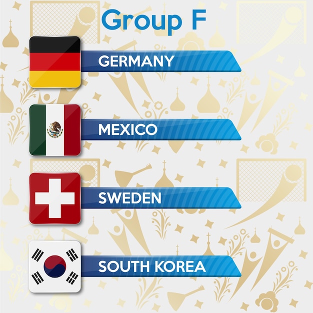 Vector tabla vectorial de la fase de grupos de la copa de fútbol del mundo