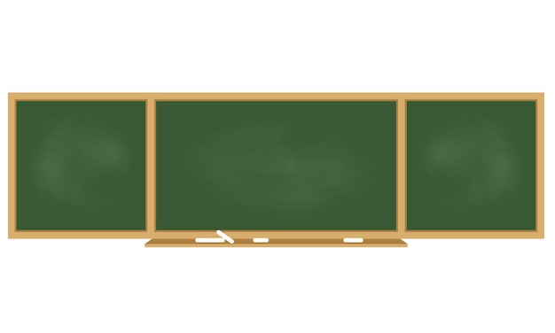 Tabla verde de la escuela De vuelta a la escuela Ilustración vectorial