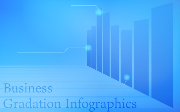 Tablas y gráficos de infografías basadas en azul