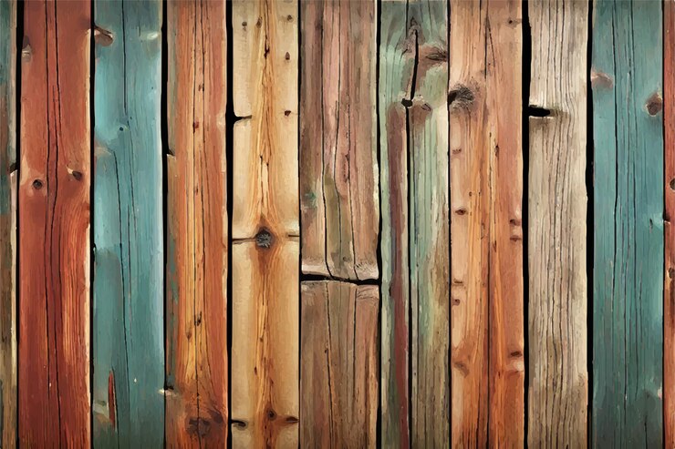 Vector tablas de madera pintadas de colores viejos fondo de madera de colores textura de madera antigua texturas de madera