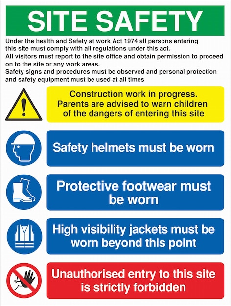 Vector tablas de señalización de seguridad en el sitio iso 7010 07