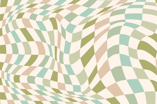 Tablero de ajedrez abstracto con ilusión de trippy textura geométrica fondo plano