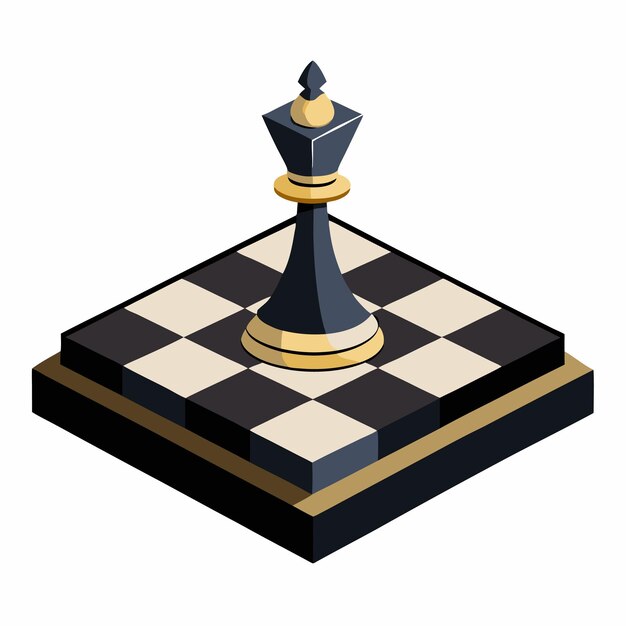 Tablero de ajedrez aislado sobre fondo blanco.