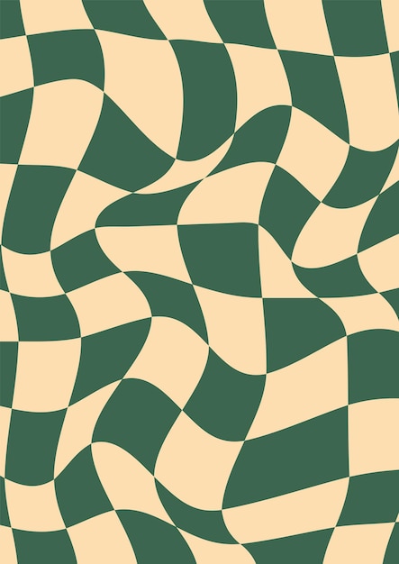 Tablero de ajedrez retro 60s 70s 90s textura vector abstracto geométrico cuadrado fondo azul rojo y verde o amarillo