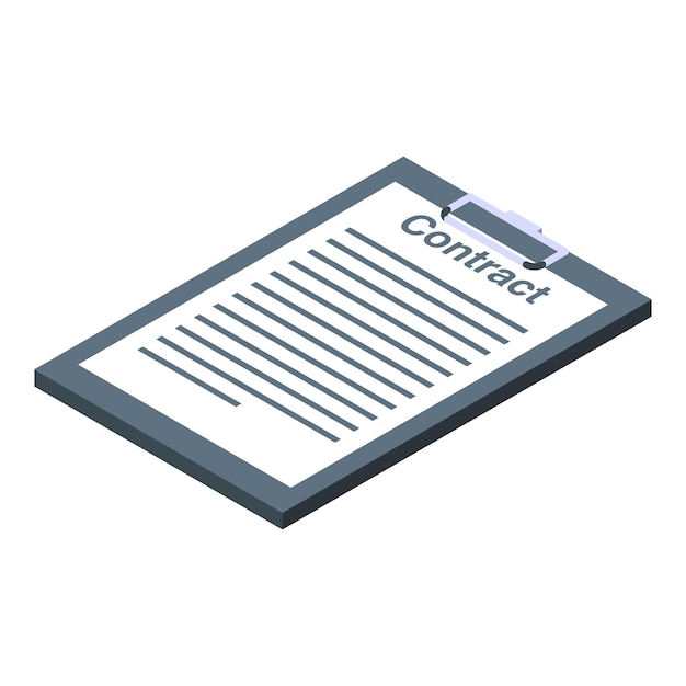 Tablero de contrato que representa el acuerdo comercial y el documento legal